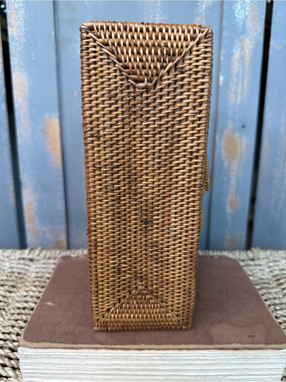 Woven Rattan Ata Grass Woven Flap Top Handle Bag - Picture 6 of 11